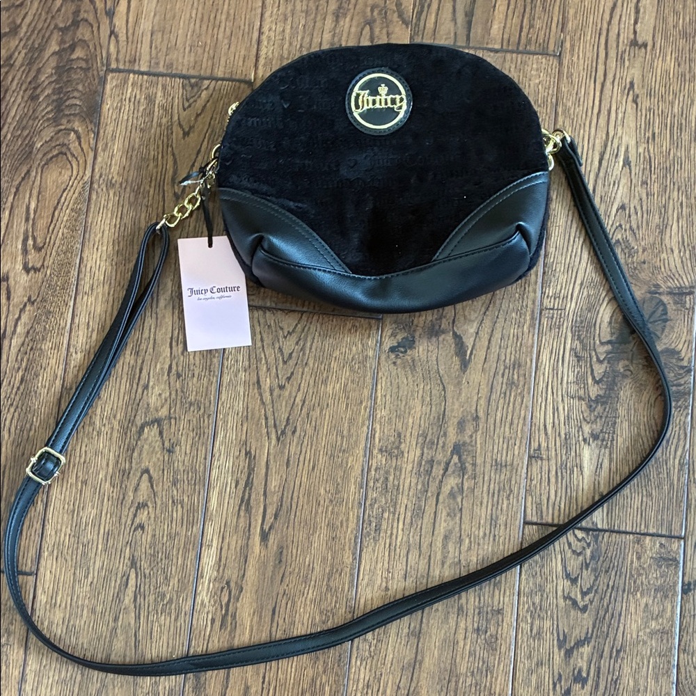 Juicy Couture Black and Gold Crossbody Bag